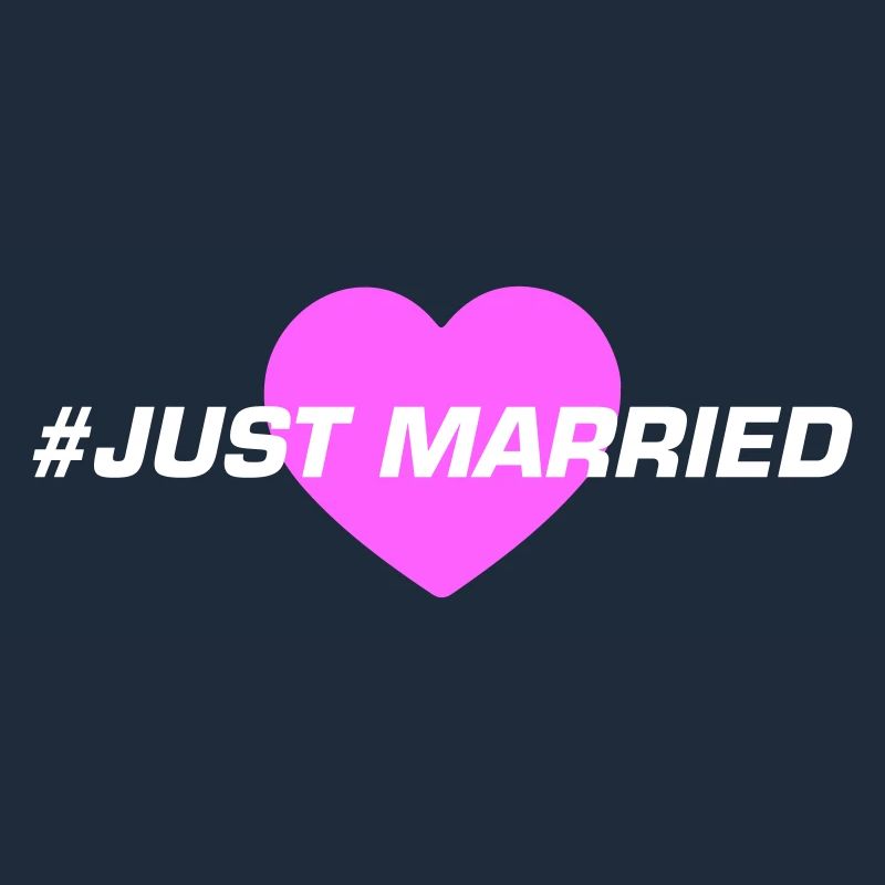 Just Married Wedding Heart