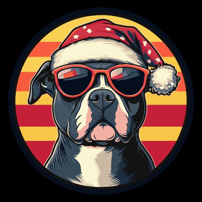 Pit Terrier Chien Noël Cool