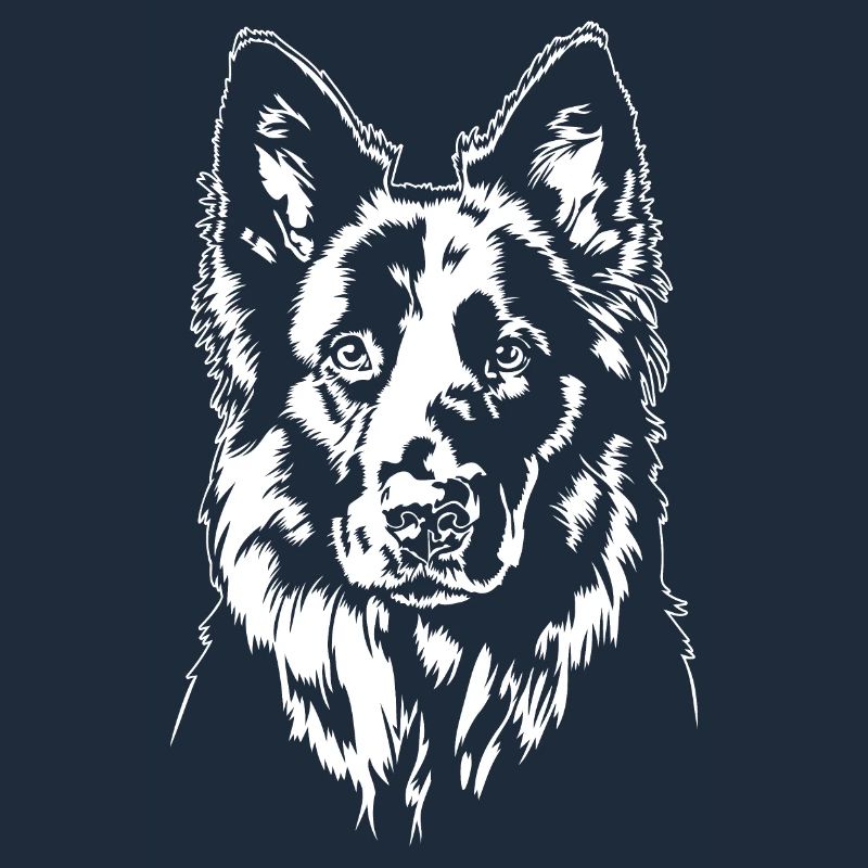 German Black Shepherd Portrait Wilsigns