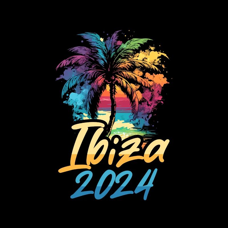 Ibiza 2024 Palmen Bunt