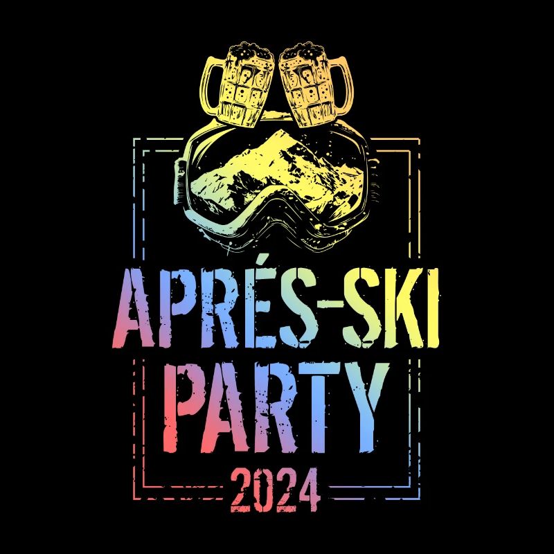 Masque de ski après-ski 2024 mountains coloré