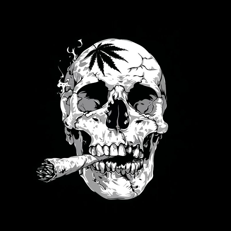 Skull joint cannabis symbol
