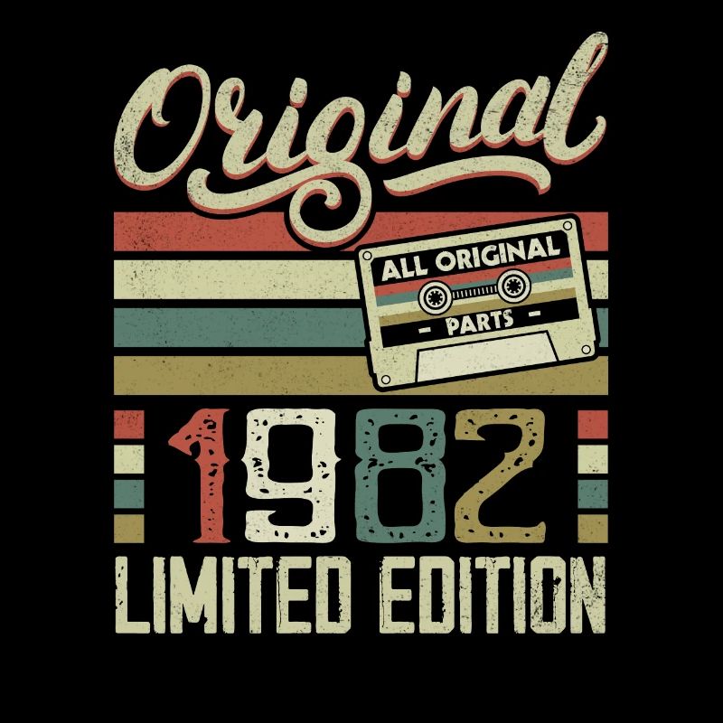 Vintage 1982 Cadeau D'anniversaire Rétro 1982