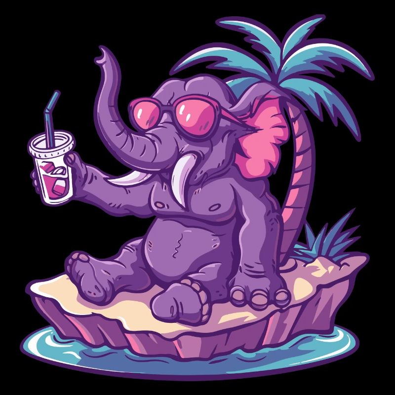 Mammut Sommer Strand Comic