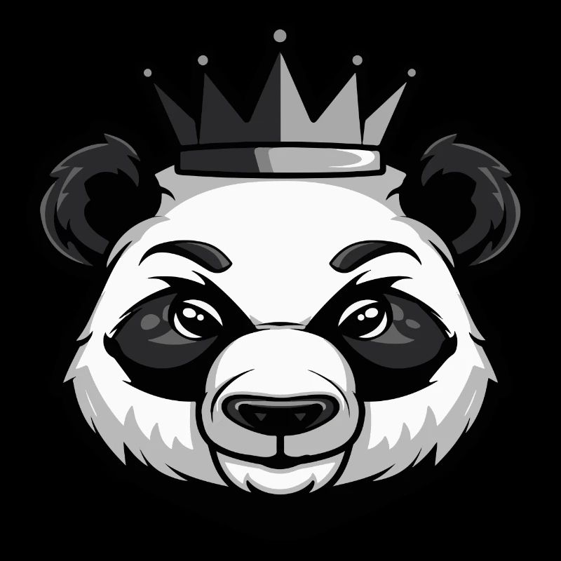 Panda Kopf Krone