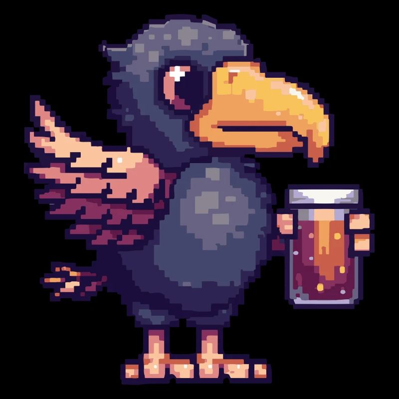 Harpyie Vogel Bier Pixel