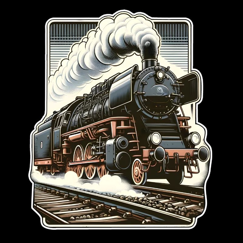Illustration einer klassischen Dampflok