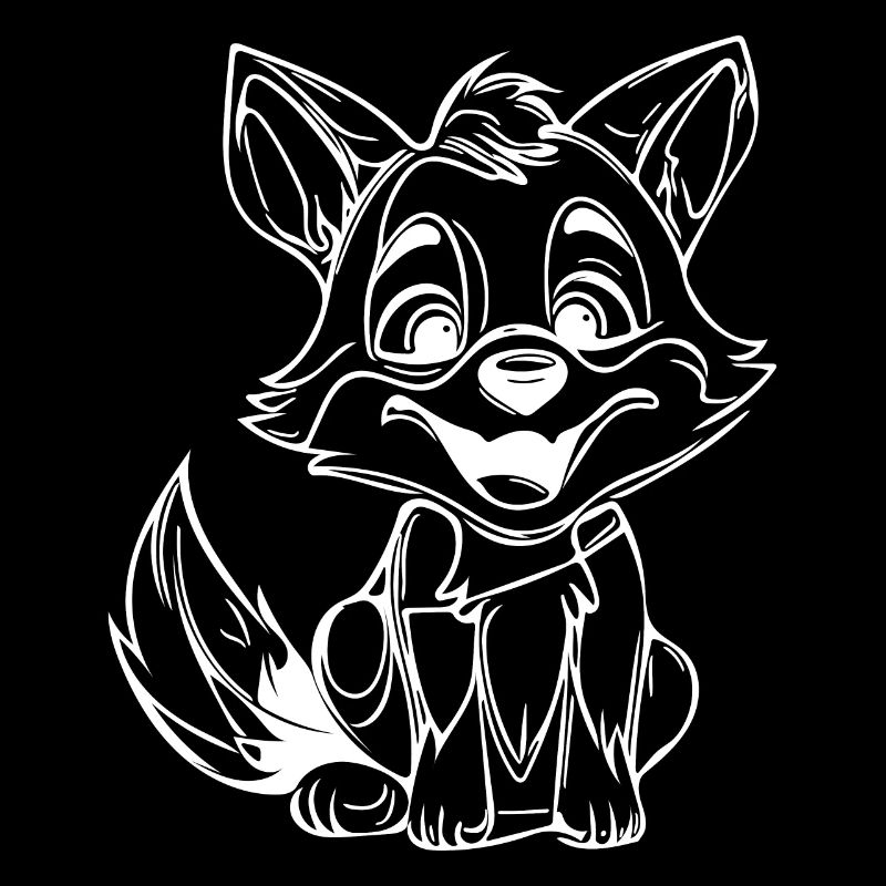 Petit renard souriant mignon
