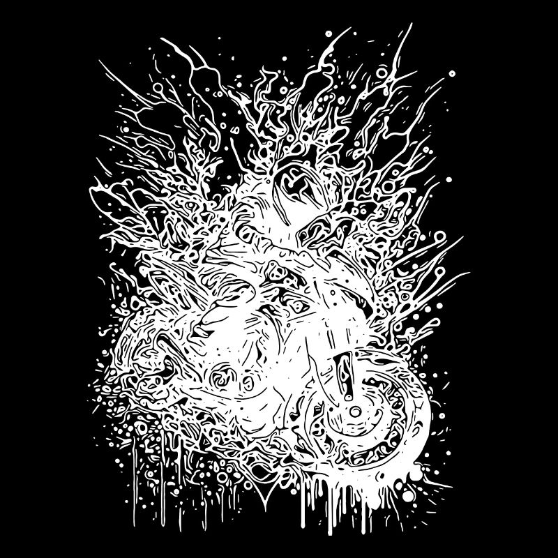 Motorrad Splash Fahrer Style Geländefahrt