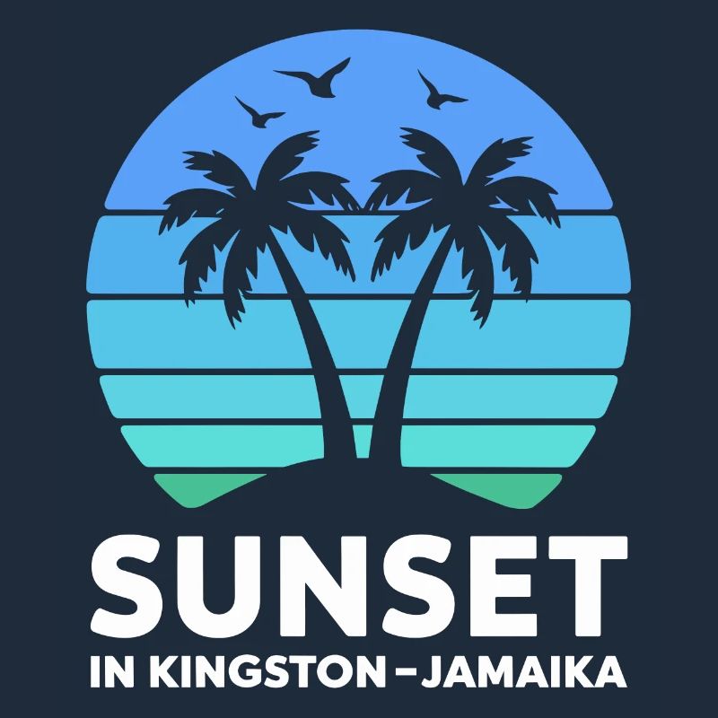 Sunset in Kingston Jamaica Vacation Palm Trees
