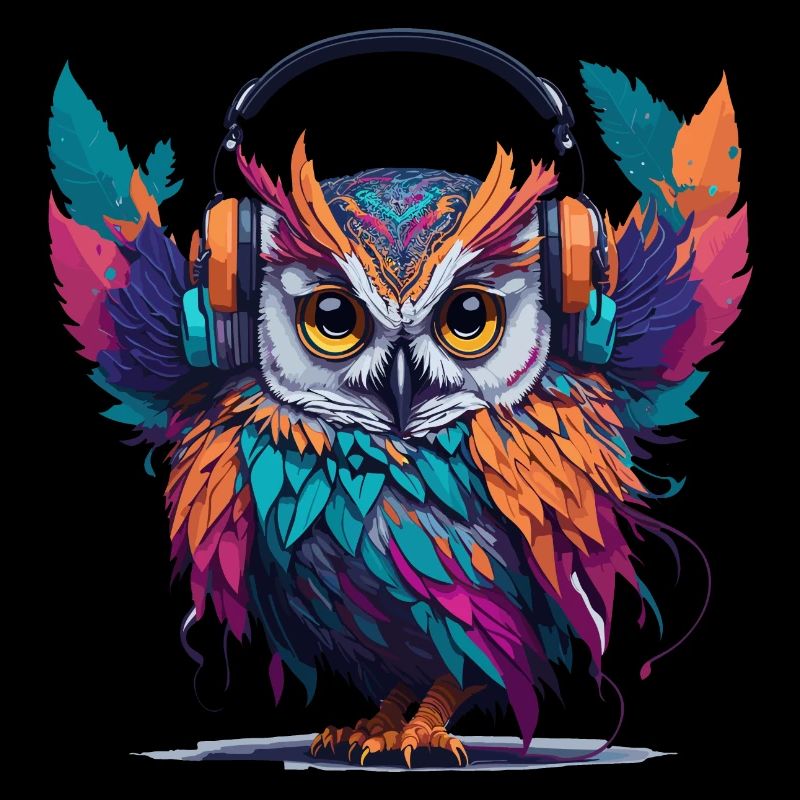 Kopfhörer Eule