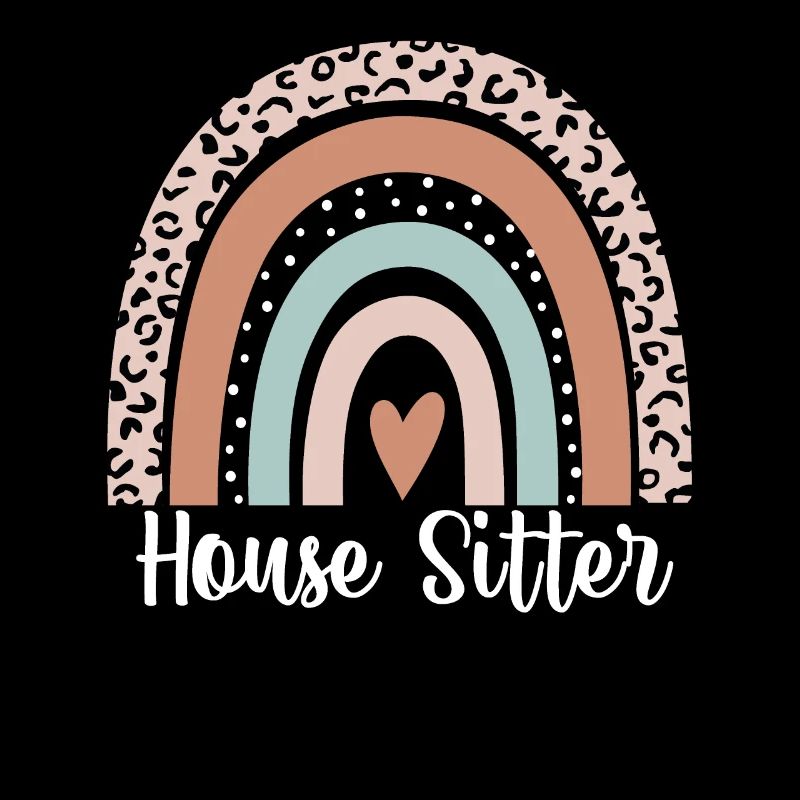House Sitter Rainbow Leopard Funny House Sitter