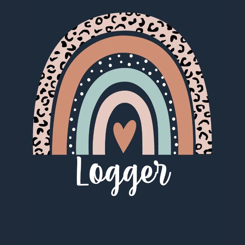 Logger Rainbow Leopard Funny Logger Appreciation