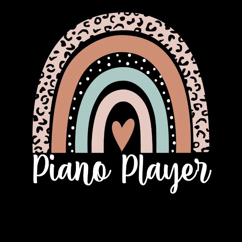 Piano Player Rainbow Leopard Funny Piano Player