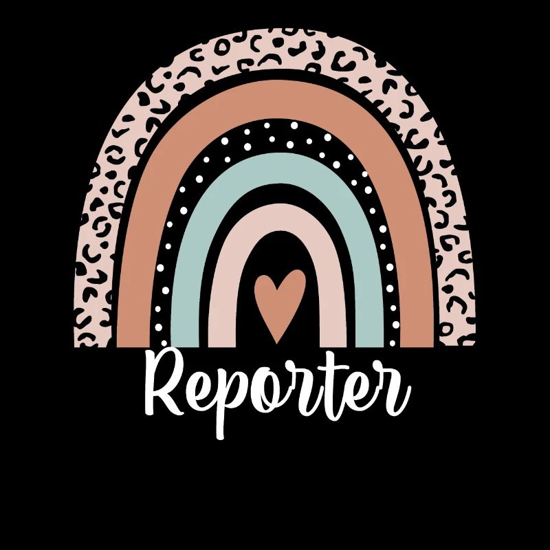Reporter Rainbow Leopard Funny Reporter