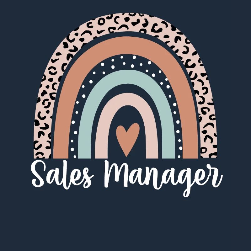 Sales Manager Rainbow Leopard Funny Sales Manager