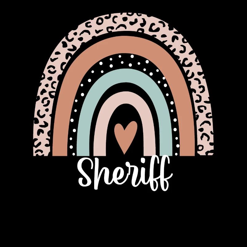 Sheriff Rainbow Leopard Funny Sheriff Appreciation