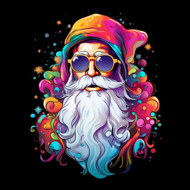Psychedelischer Weihnachtsmann