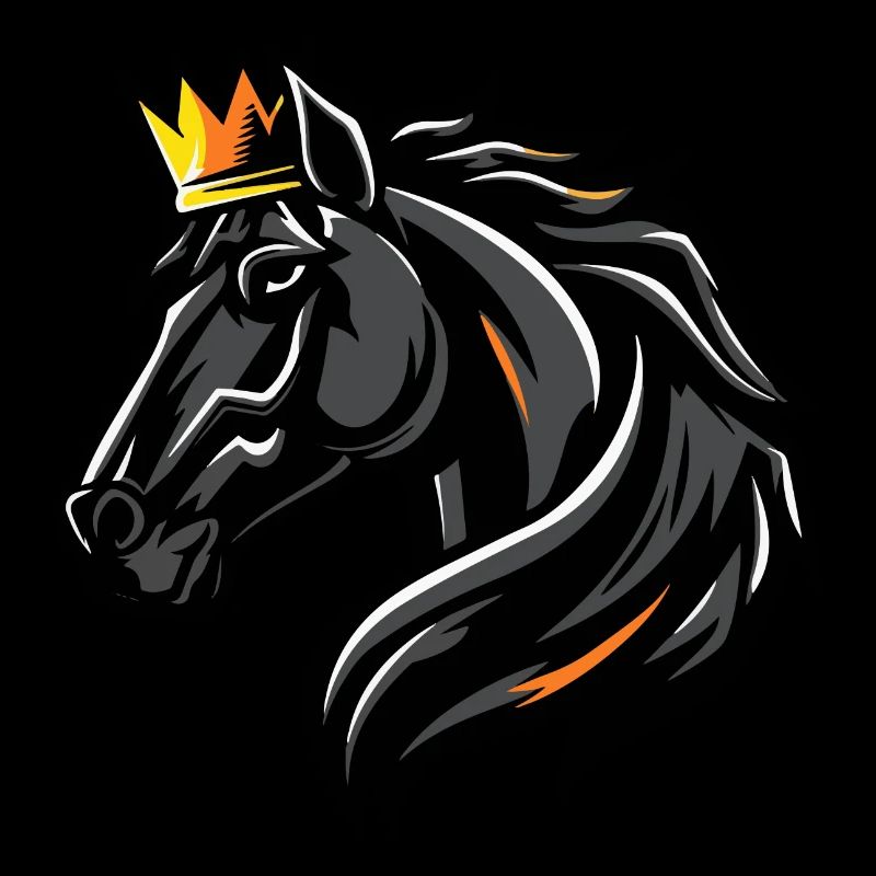 Pferd Kopf Krone