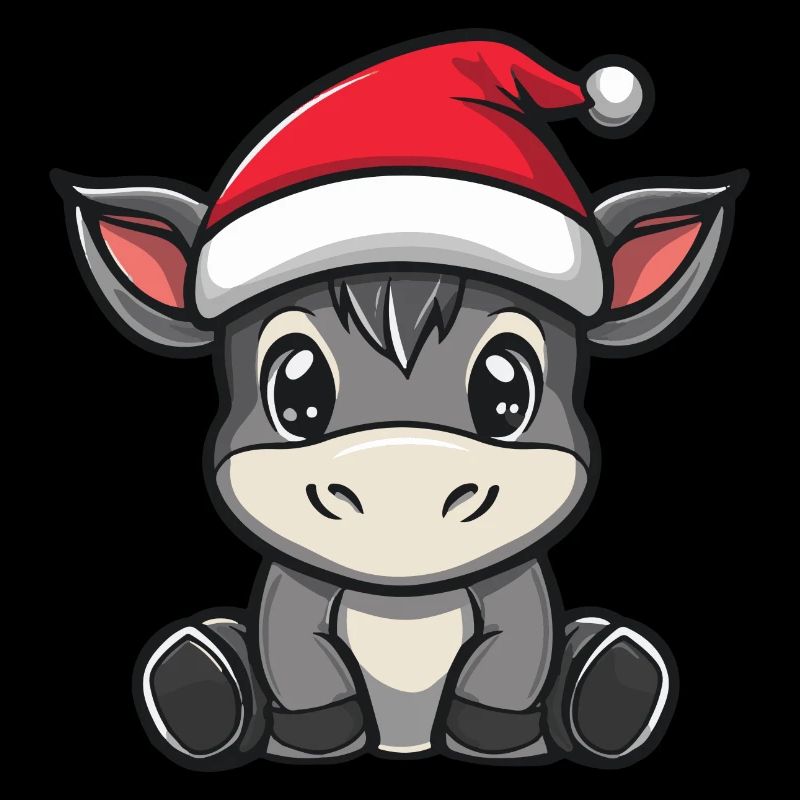 Donkey Christmas Cute