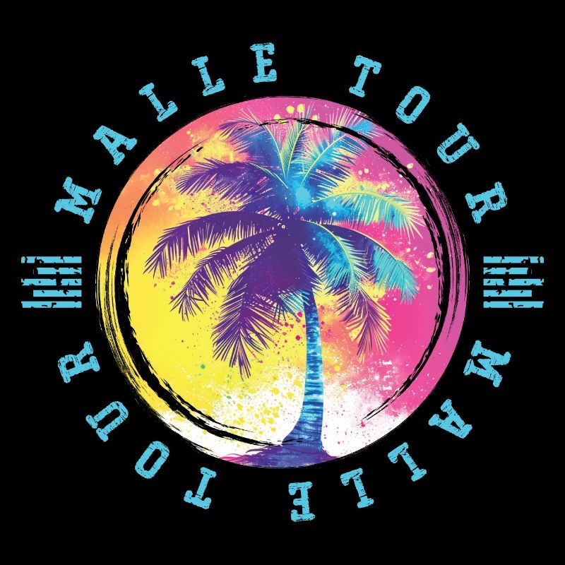 Malle Tour Palm Trees Multicolored