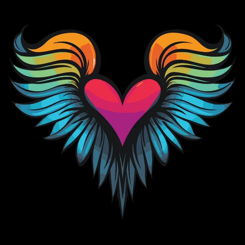 Herz Flügel Engel Love
