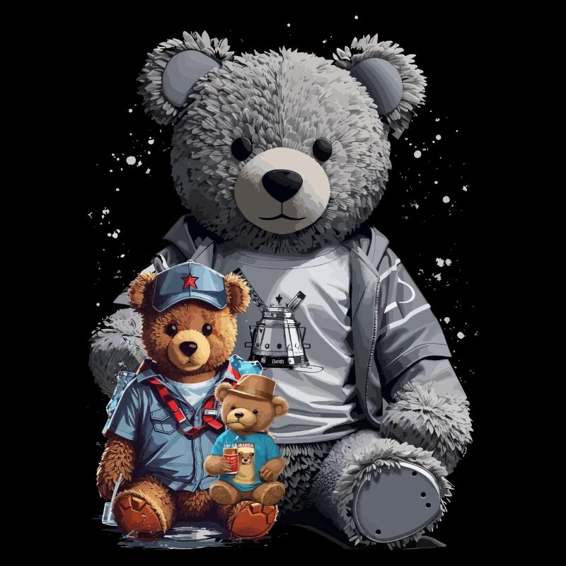 3 ours en peluche