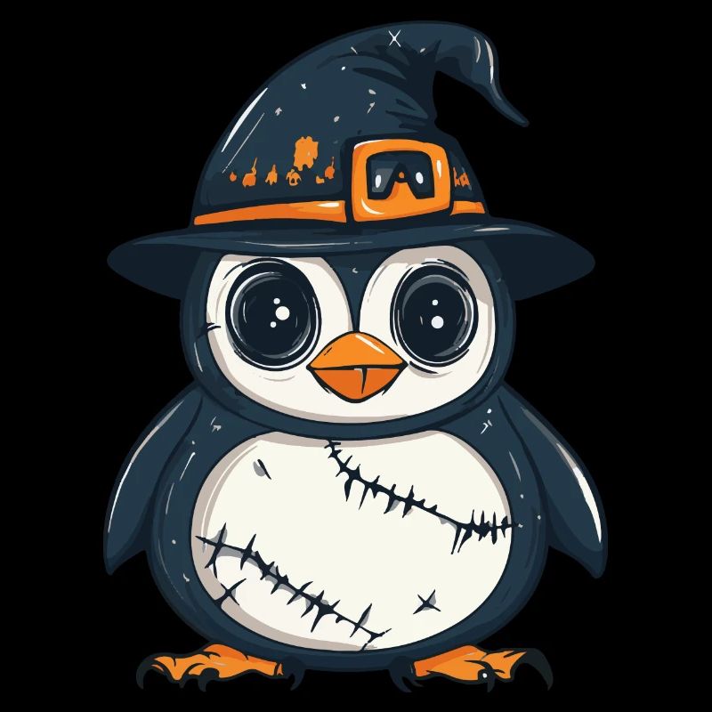 Penguin Halloween Zombie
