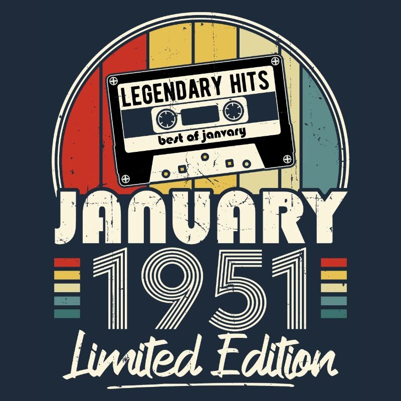 Januar 1951 Vintage Jubiläums Retro Geschenk
