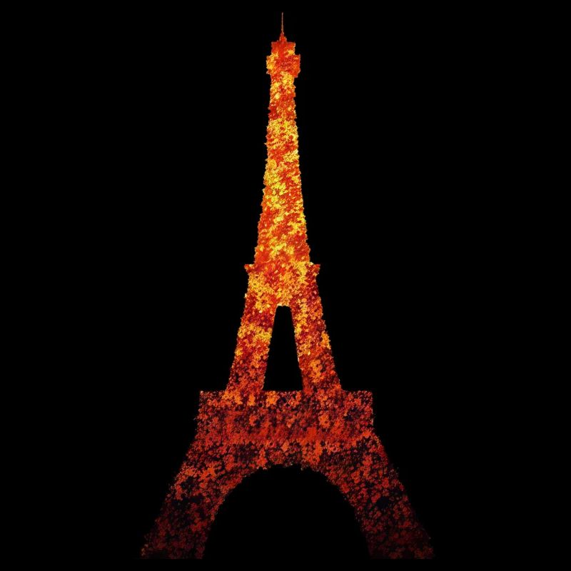 Herbst in Paris: Eiffelturm im Herbstlaub