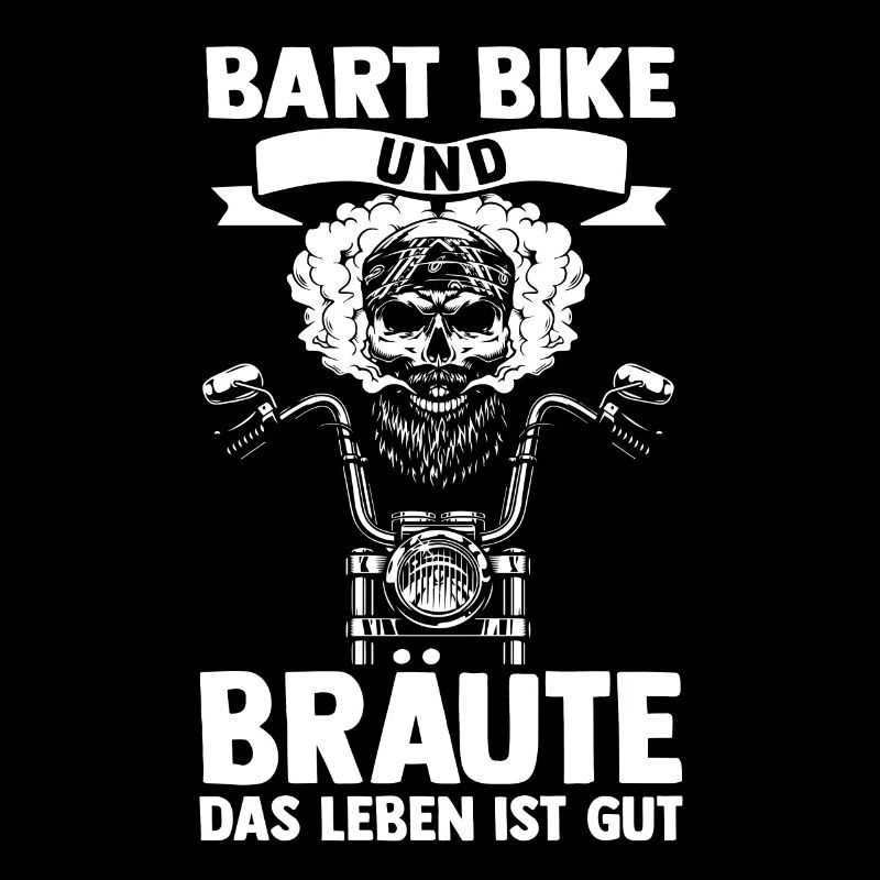 Bärtiger Biker Bartträger Motorradfahrer Motorrad