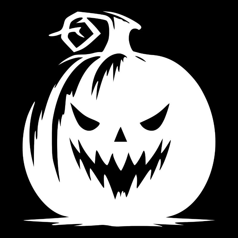 Evil grinning pumpkin lantern with nasty look