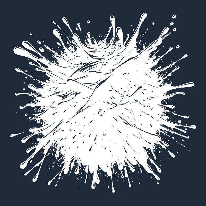 Oil drops that splash on the surface