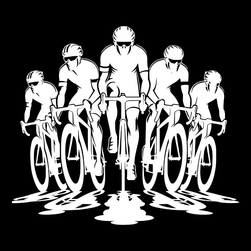 Rennradfahrer Gruppe Porträt