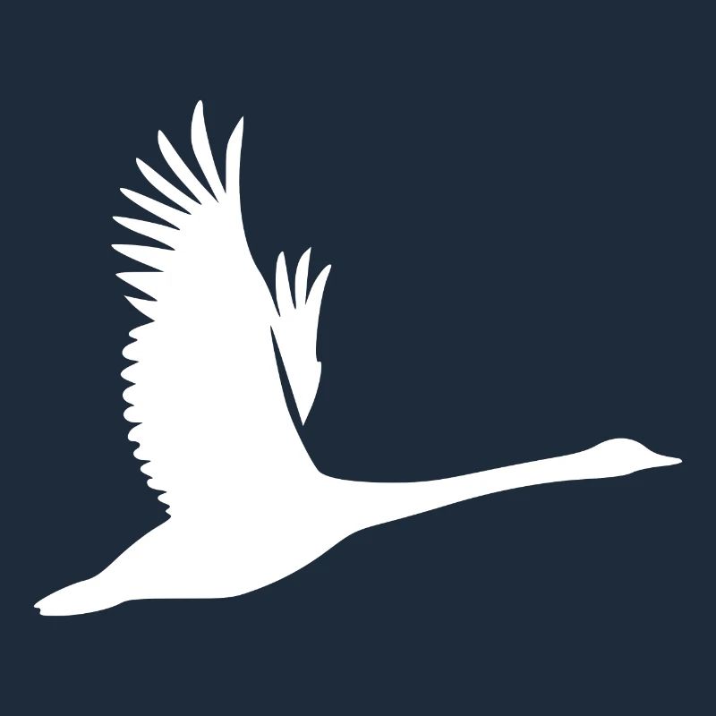 Cygne volant dans le style du tatouage
