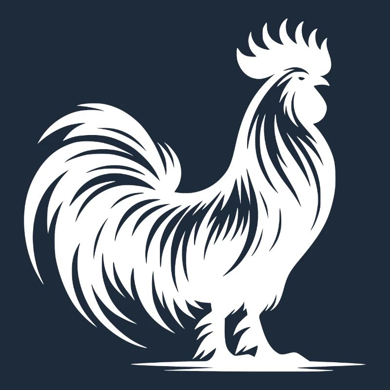 Eleganter Rassehahn mit großem Kamm