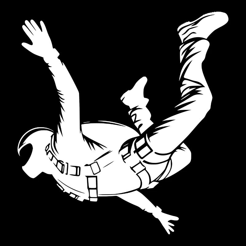 Paratrooper jump in professional equipment