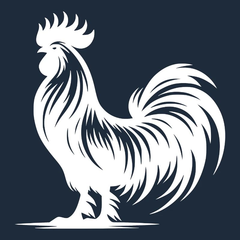 Stolzer Gockel Rassehahn mit großem Kamm