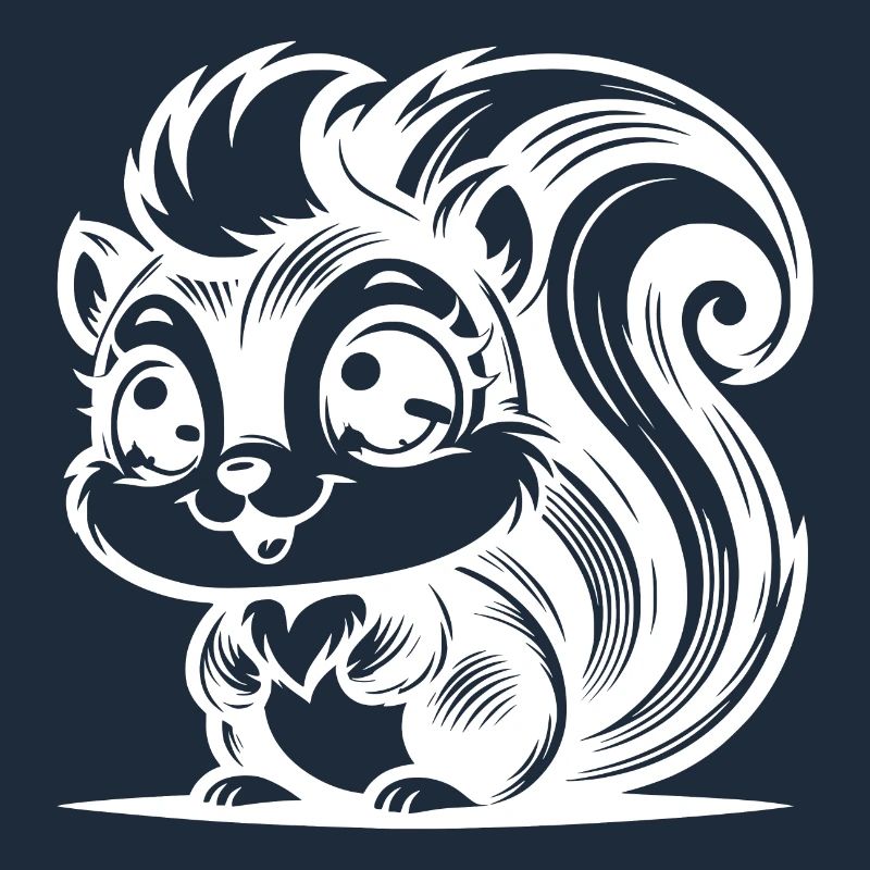 Cute smiling squirrel with huge eyes