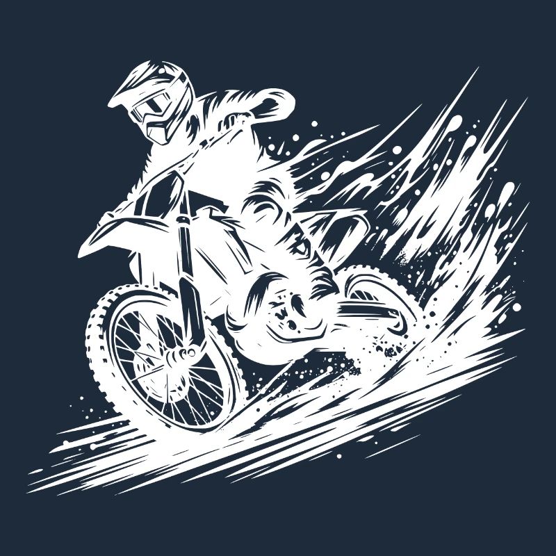 Balade dynamique en motocross dans la boue et la boue