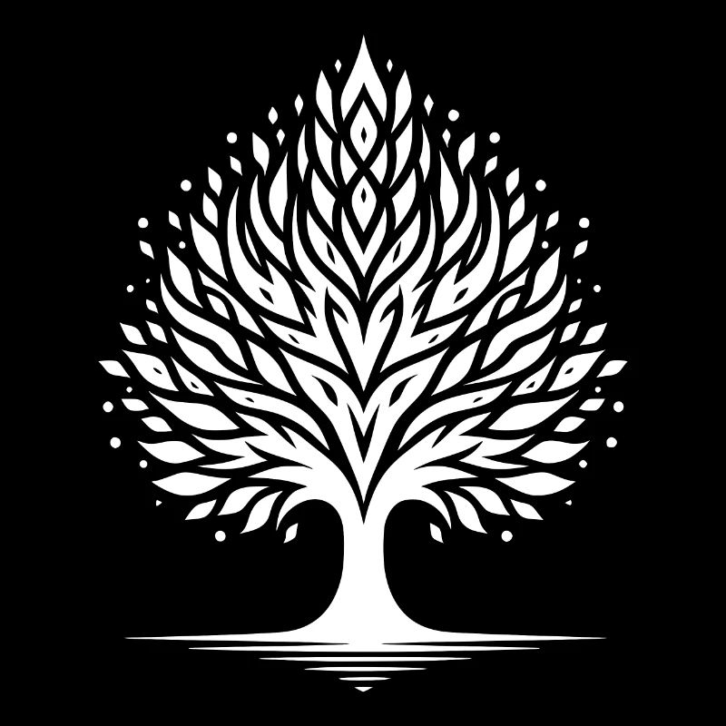Abstrakter Baum als spirituelles Ornament