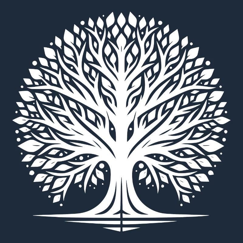 Meditative Lebensbaum Darstellung mit Ästhetik
