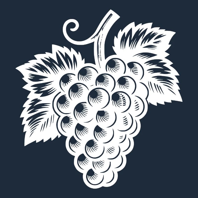 Grappe de raisin décorative dans un style rétro