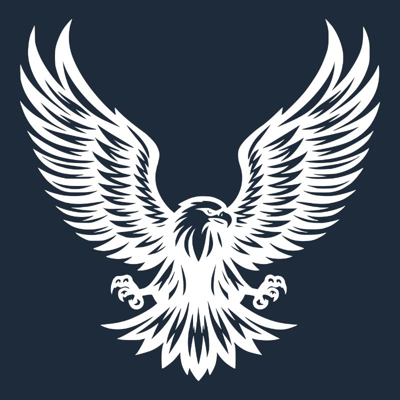 Aigle puissant aux griffes écartées