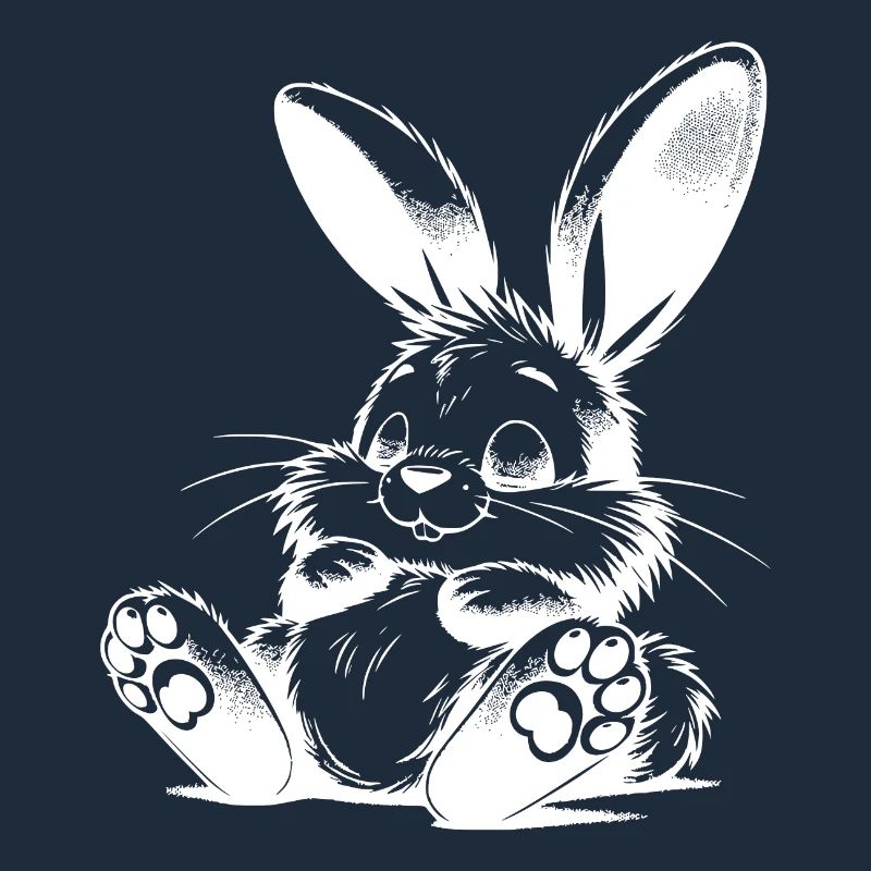 Schlafendes Kinder Häschen mit großen Ohren