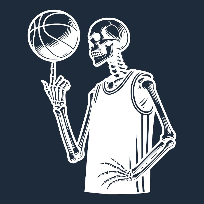 Basketball spielendes Skelett Halloween Style