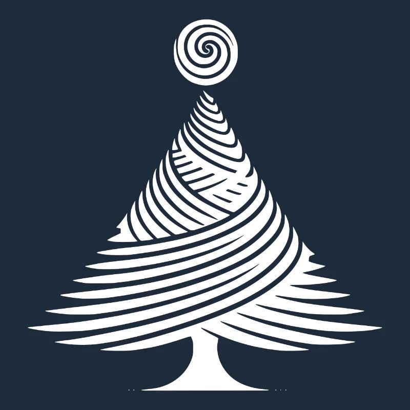 Creative Christmas tree with elegant line