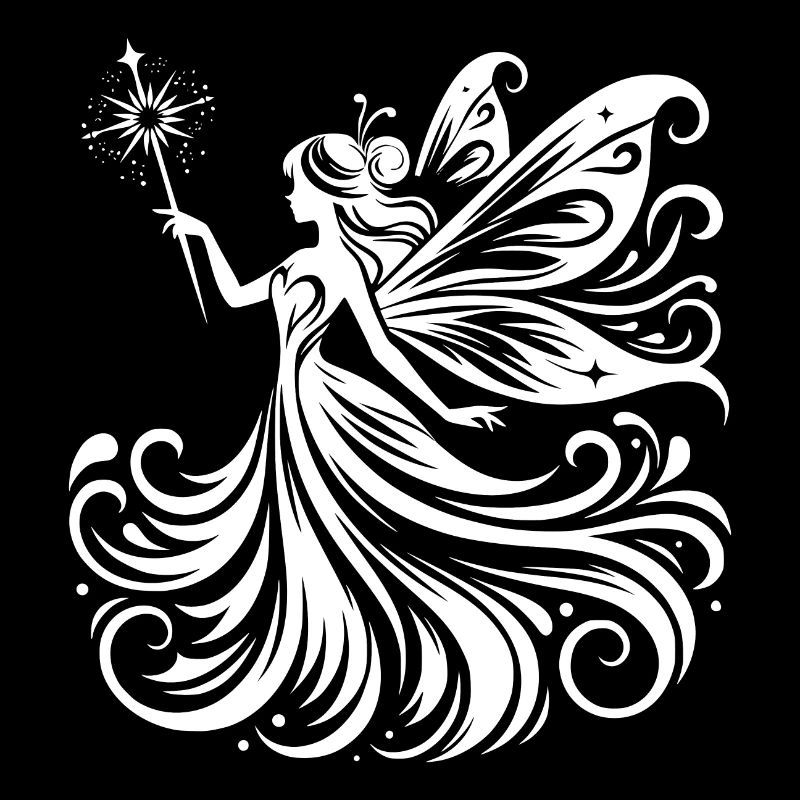 Mystical fairy with detailed wings