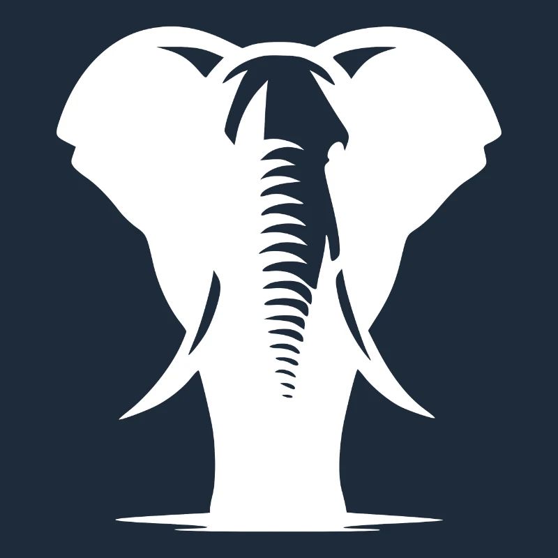 Portrait d’éléphant trompe avec défenses