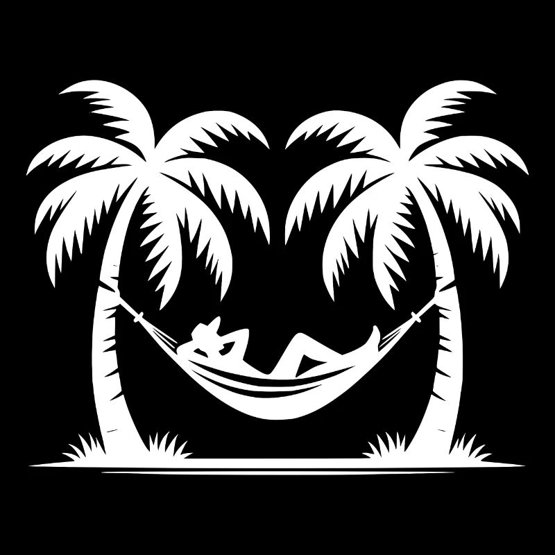 Urlaub und Palmen am Meer Freizeit Hängematte